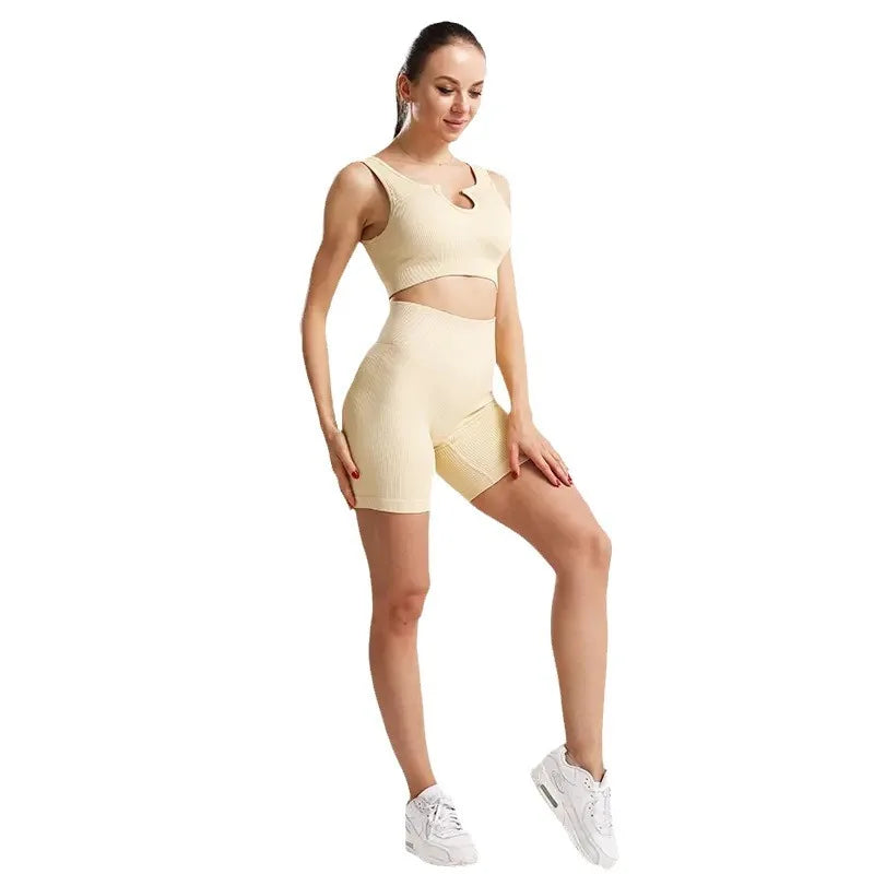 Grace Yoga Gym Ribbed Bike Shorts